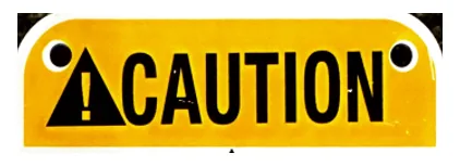 Yellow Caution — RF exposure (small) — AT&T RF safety sign