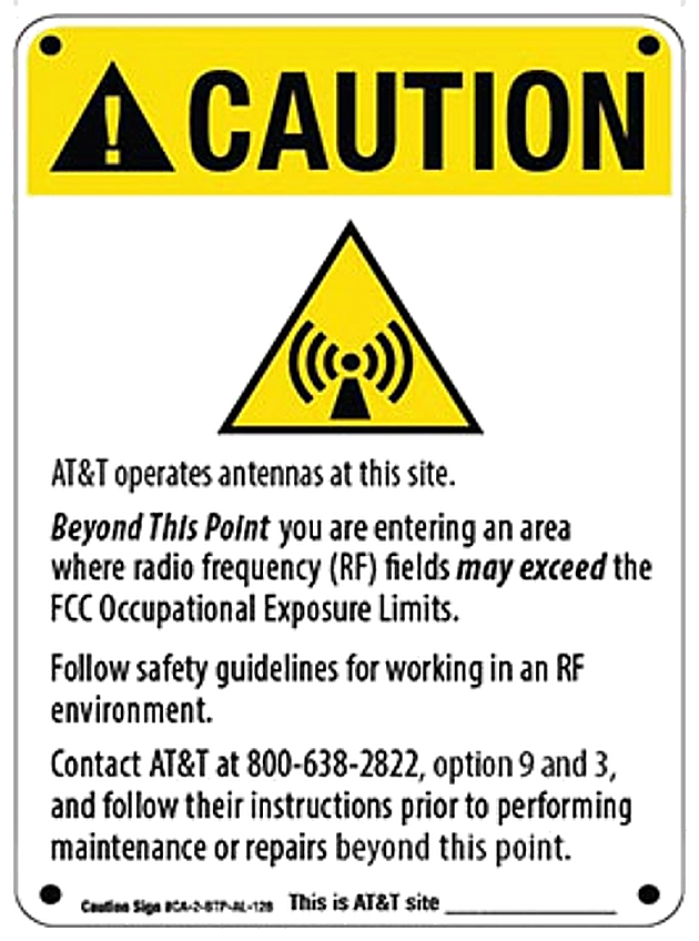 Yellow Caution — Beyond This Point — RF safety sign artwork