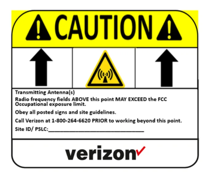 Caution — up arrows · Verizon · H & V